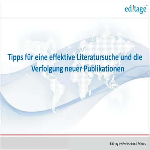 Tipps für eine effektive Literatursuche 