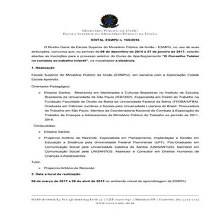 Edital   Curso Conselho Tutelar no ...