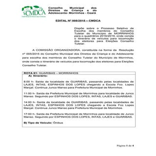 Edital nº 008/2015 Intinerario de v...