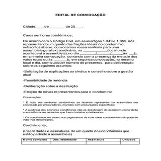Edital por condominos
