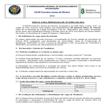 Edital programa de tutoria de 2014 c
