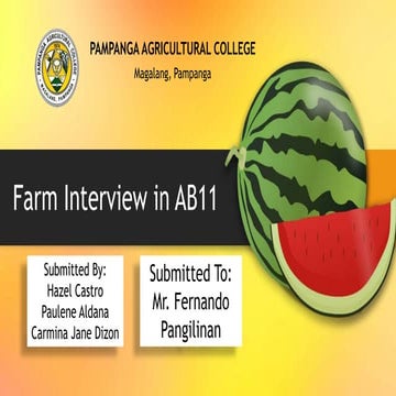 Watermelon Farm Interview