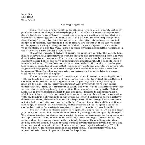 Edited keeping happiness