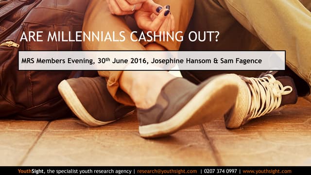 MRS Speaker Evening-  Are millennia...