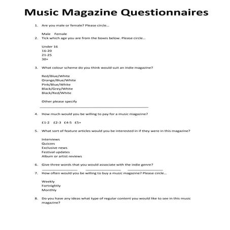 Questionnaire 