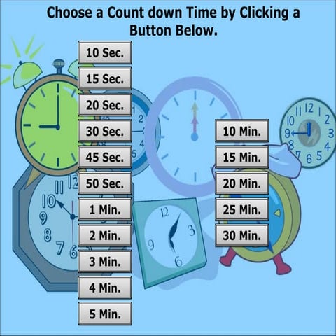 Interactive Countdown Timer with Multiple Time Options and Visual ...