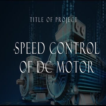 Dc Motor Speed Controller based on Pwm technique