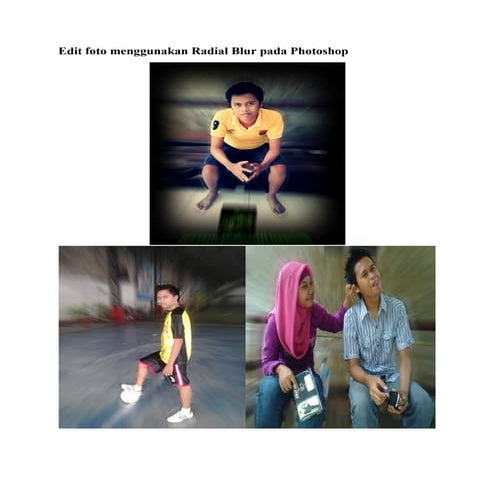Edit foto menggunakan radial blur pada photoshop
