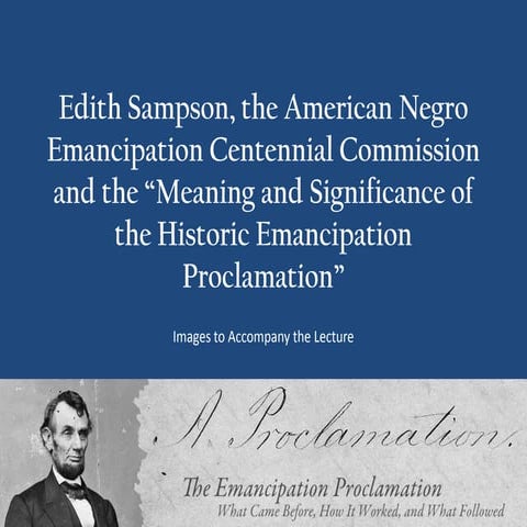 Edith Sampson, the American Negro Emancipation Centennial Commission, and "th...