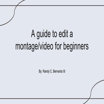 Basic Video Editing | PPTX