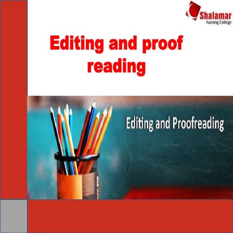 editing and proof reading for research and exams