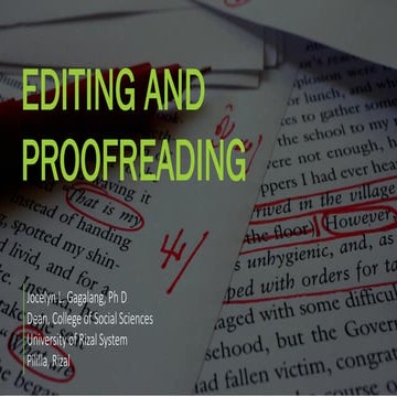 Editing and Proofreading Seminar-Workshop