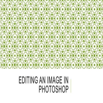 Editing an image in Photoshop