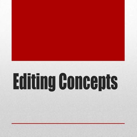 Editing concepts