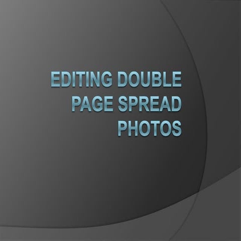 Editing double page spread photos