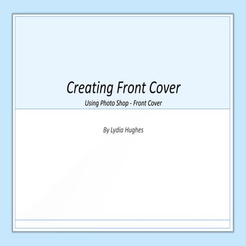 Creating Front Cover
