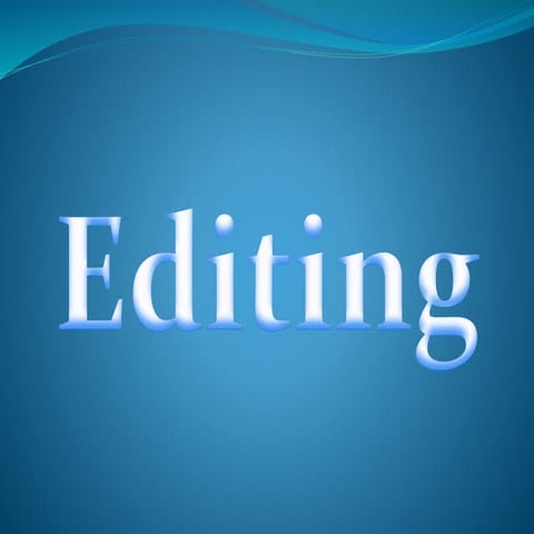 Editing media