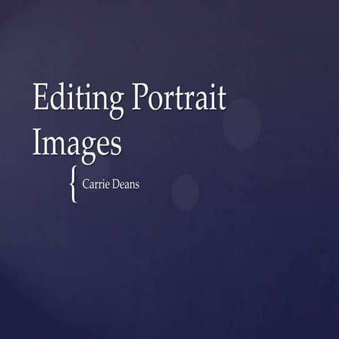 Editing portrait images