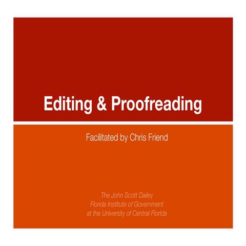 Editing & Proofreading