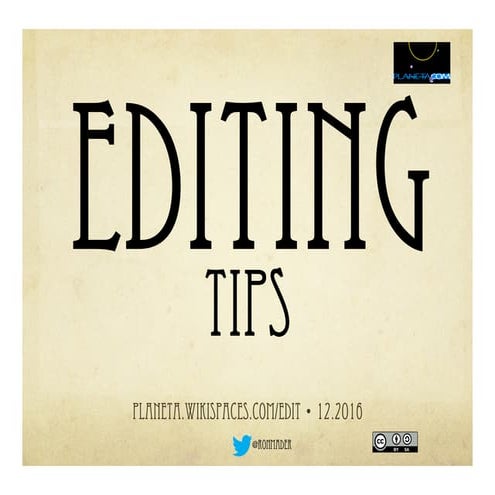 Editing tips