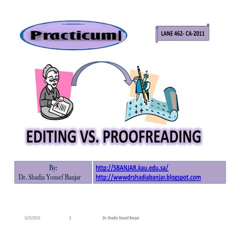 Editing vs. proofreading, by dr. shadia y. banjar.pptx
