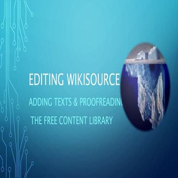 Editing Wikisource