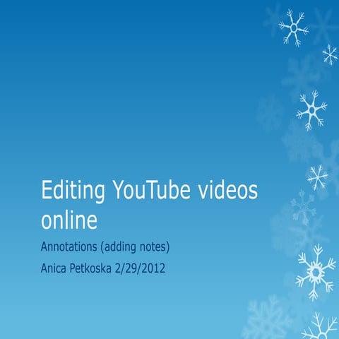 Editing you tube videos online