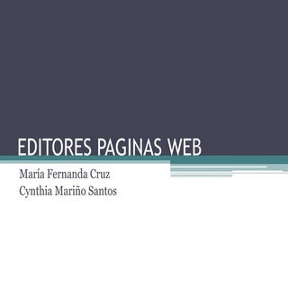 Editores paginas web