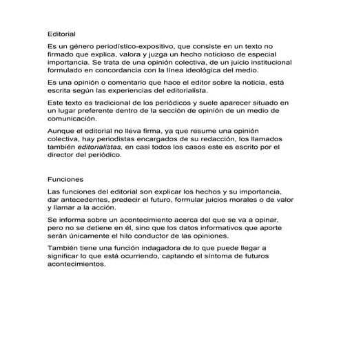 Editorial periodistico | PPTX