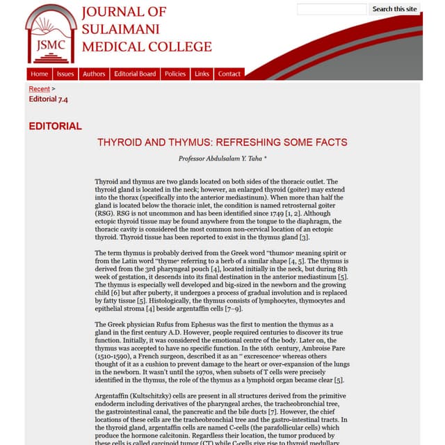 Editorial 7 4   journal of sulaimani medical college