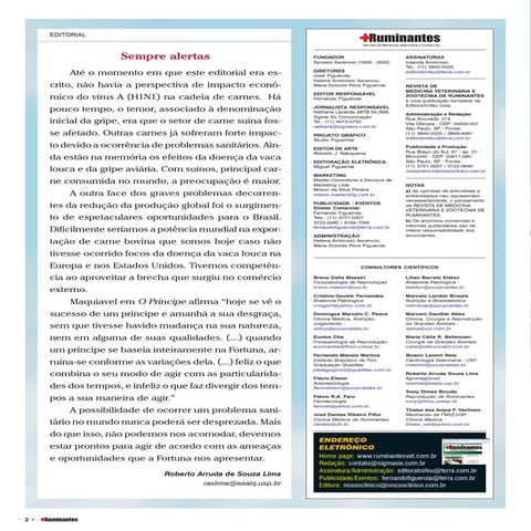 Editorial ruminantes n.8 (mai   jun 2009)