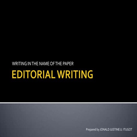 Editorial writing
