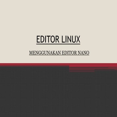 Editor Nano Linux
