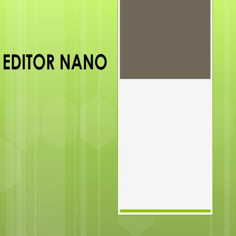 Editor nano 
