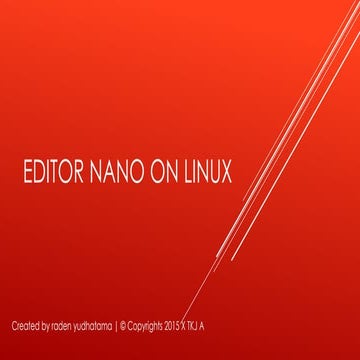 Editor Nano on Linux