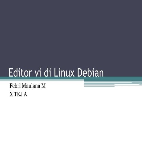 Editor vi di linux debian