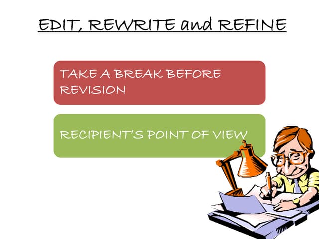 Edit, rewrite and refine