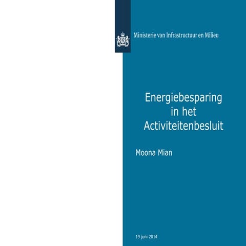Energiebesparing en het Activiteitenbesluit