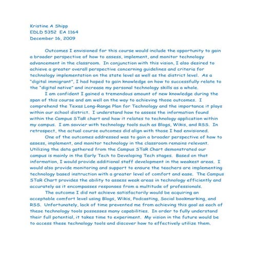 Edld 5352 Course Reflection