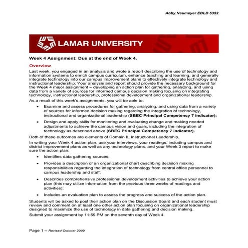 Edld 5352 Week 4 Assignment