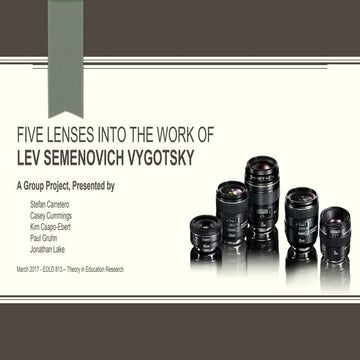 FIVE LENSES INTO THE WORK OF LEV SEMENOVICH VYGOTSKY