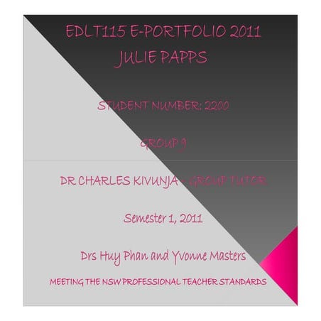 Edlt115 e portfolio 2011 julie papps