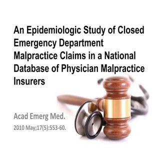 Emgerency Malpractice Claims