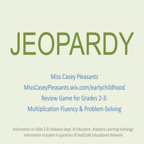 Edmd jeopardy game