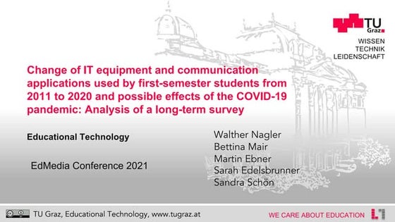 Change of IT equipment and communication applications used by first-semester ...