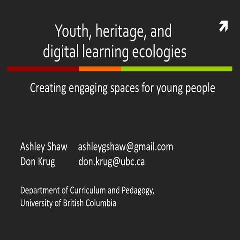 Youth, Heritage, and Digital Learning Ecologies
