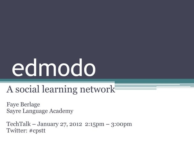 Edmodo: A Social Learning Network