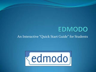 EDMODO - A Student Quick-Start Guide | PPT