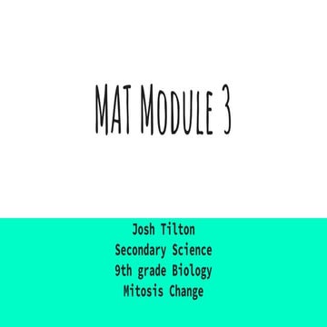 Ed module 3 Mitosis