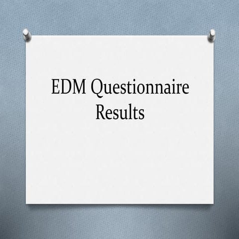 EDM Questionnaire Results